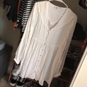 White long sleeve dress XS